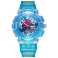 [Glamorous] New Spider-Man Watch Luminous Glow Plastic Cartoon Watch Boy Child Quartz Watch. 