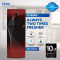 Haier 14 Cu Ft / Digital Inverter / HRF-368 IFRA (Fresher & HCS Technology + Digital Control Panel + Turbo Fan + 4 Temperature Sensors + ABT Technology + Inverter Compressor + Glass Door) Red Colour Refrigerator / 10 Years Warranty. 