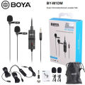 BOYA M1 Lavalier Microphone for Clear Audio Recording with Noise Cancellation and Universal Compatibility. 