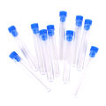 10pcs 15x100mm Clear Plastic Test Tubes Hard Plastic Test Tube With Wing Plug. 