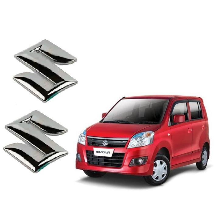 Front & Rear Monogram Badge - Suzuki WagonR - Chrome