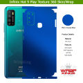 Infinix Hot 9 Play Skin/Wrap 360 Protection Sheet/ Carbon fiber/ Matte/ Transparent/ Lamination Back And Sides Included Camera Skin. 