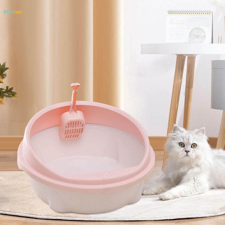Cat%20Litter%20Box%20with%20High%20Side%20Comfortable%20with%20Easy%20to%20Clean,%20No%20Odor%20Sturdy%20Cat%20Sandbox%20Semi%20Enclosed%20Cat%20Toilet%20for%20Cats%20Indoor%20Cats%20-%20Image%202