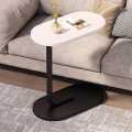 Small Oval Sofa Side Table,C-Shaped End Table,Slide Under Sofa Table,Couch End Tables for Living Room Bedroom , Coffee Table, Laptop Table. 