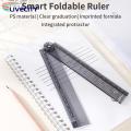 Foldable Design Ruler Flexible Folding Ruler Adjustable Transparent Angle Measurement Tool for School Home Portable Easy to Use. 
