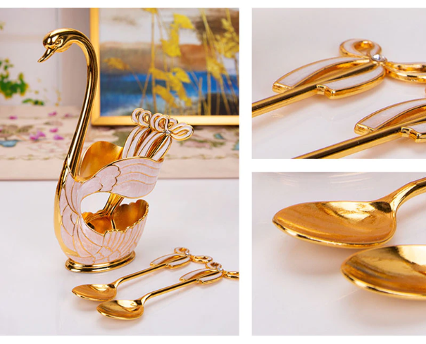 Dining%20Table+6%20Pcs%20Spoons%20Tableware%20Spoon%20Set%20Stainless%20Steel%20Fruit%20Cake%20Coffee%20Tea%20Spoon%20Swan%20Holder%20Cutlery%20Decor%20-%20Image%205
