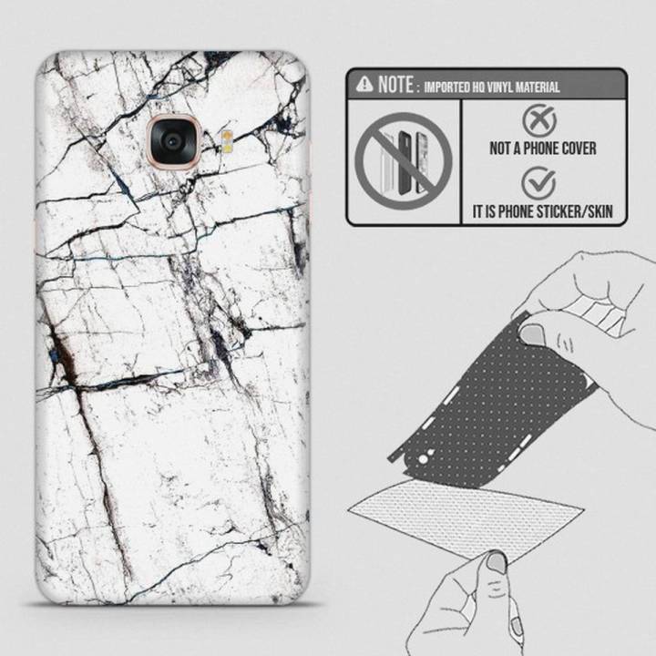 Samsung C9 Pro Skin - SkinLee HQ Vinyl Skin Wrap (Not Cover) - White Marble Classic - SKINLEE-332-2-106-42