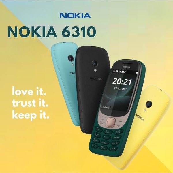 Nokia 6310 - 2.4" Inch Display - DualSim - 1200mAh Battery , PTA Approved , 1 year Brand Warranty -Original