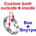 Custom Rings Engraved With Your Name Text Signature Handwriting Men Lady Uni Stainless Steel Titanium Ring. 