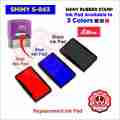 PAD Shiny S843 Stamp Pad - Replacement Refillable ink pad in Black Blue Red colors. 