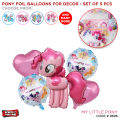 My Little Pony Foil Balloon Set Collection, Horse Ponies Cartoon Printed Pinkie Pie, Rainbow Dash, Twilight Sparkle Balloons For Girls, Birthday Party Ballon Theme Decorations Celebrations, Decor Supply Parties, Baby Shower Decorative Supplies Kids. 