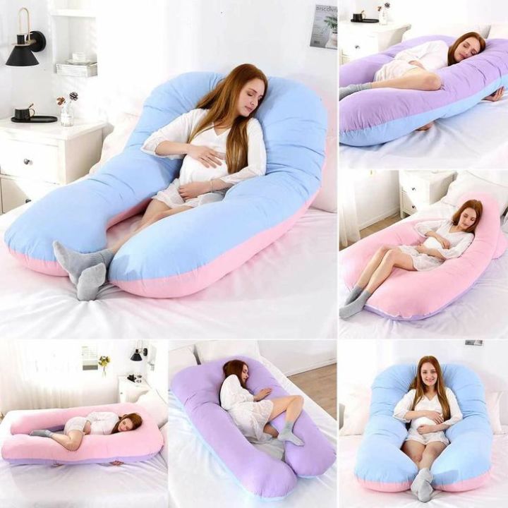 Maternity Pillow | Full Body Support Pillow Ball Fiber Filled | U-Shaped Pregnancy Pillow - 100% Premium.