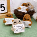 Positive Potatoes Home Room Decor Ornament Knitting Inspired Toy Tiny Yarn Doll Funny Festival Gift Home Decoration Accessories 1Pcs. 
