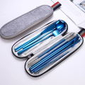Stainless Steel Fork Spoon Chopsticks Straw Cutlery Set SS Cutlery. 