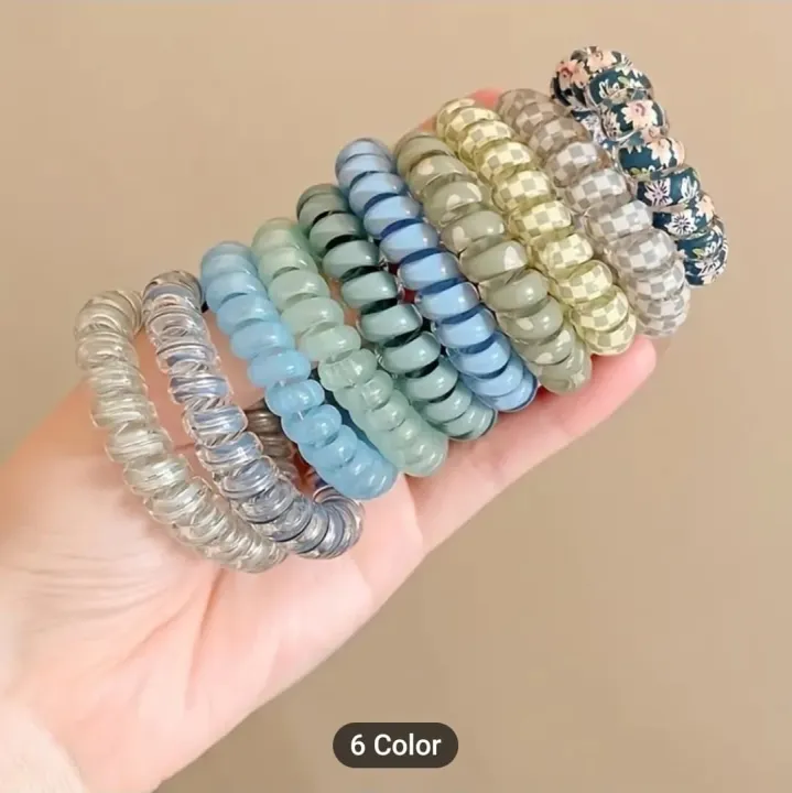 5PCS%20Colorful%20Telephone%20Wire%20Hair%20Ring%20Girls%20Traceless%20Springs%20Elastic%20Hairbands%20For%20Women%20Headdress%20Hair%20Ties%20Rubber%20Bands%20Yao%20Store%20-%20Image%202
