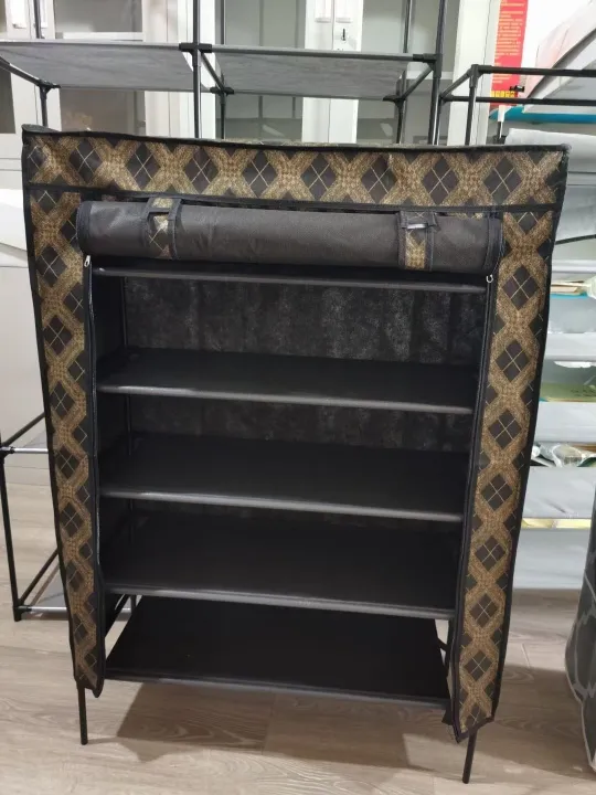 Single & Double Shoe Rack Organizer with Dustproof Zippers - Multi ...