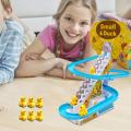 Children's Electric Roller Coaster toy, Duck Climbing Toys, Toy Set with Flashing LED Light, Easy to Install and Carry, Perfect Gift. 