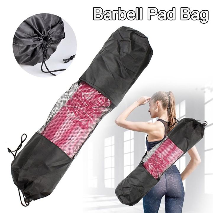 Mesh Bag Neck Shoulder Protective Barbell Pad Bag Weight Lifting Training Lunges Hip Thrusts Shoulder Net Bag Accessories Storage Bag Drawstring Bag