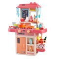 Little Kids Kitchen Pretend Play Set with Steam & Light & Sound and Plastic Accessories Included  Toys for Girls and Boys - 42 pcs. 