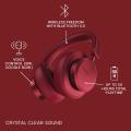Urbanista Wireless Over Ear Bluetooth Headphones, 50 Hours Play Time, Active Noise Cancelling Wireless Headset with Microphone, On Ear Detection with Carry Case, Miami, Ruby Red. 