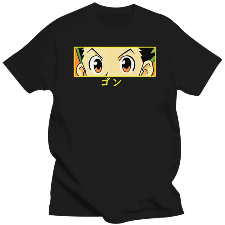 Anime Clothes Tops Hunter X Hunter Gon Eyes T shirt For Men And Women Casual Cotton Short Sleeve Tshirt Homme