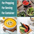 5-Piece Stainless Steel Mixing Bowl Set with Colorful Leak-Proof Lids, Versatile Kitchen Storage Containers. 