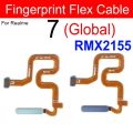 For Realme 7 5G 8 8S 5G 8i 9i Fingerprint Sensor Flex Cable Power Button Sensor Fingerprint Home Touch Sensor Flex Ribbon Parts. 