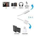 ANOKA Lightning to 3.5mm 2 in 1 Earphone Audio Adapter For iPhone Charger Cable Mobile Phone Aux Dual Jack Splitter Headphone & Fast Charging Connector Converter. 