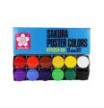 Sakura Poster Colour 30ML Glass Bottle 12 Colour Set Made In Japan. 