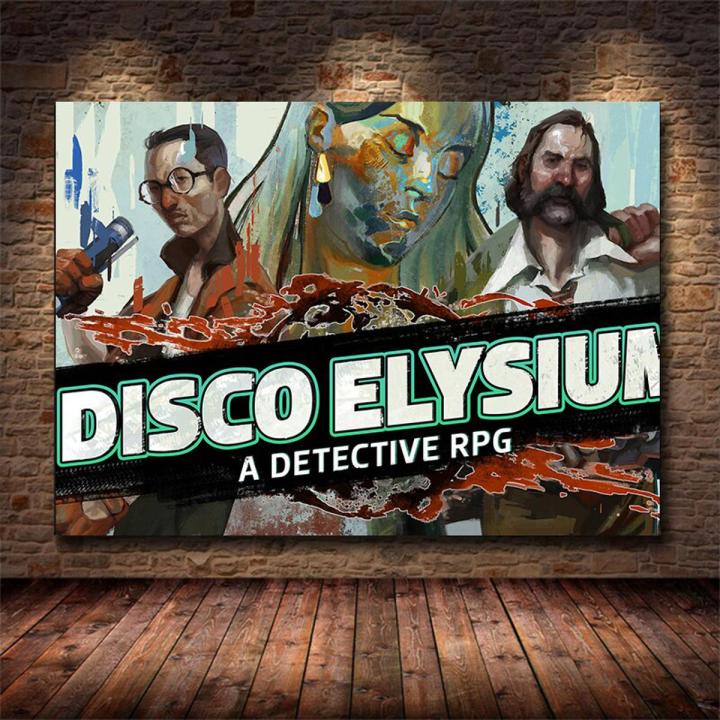 Video Game Disco Elysium Game Character Scene Map Art Poster Canvas Painting Wall Print Picture for Living Room Gamer Home Decor