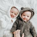 Newborn Baby Girl Boy Fuzzy Clothes Hooded Romper Bodysuit Jumpsuit Outfit 0-24M. 