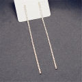 Elegant Jewelry Fashion Women Noble Tassels Silver Plated Long Hook Dangle Chain Earrings. 