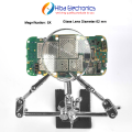 TE-805 5x Magnifying Glass With Three Handles Helping Hand Soldering Iron Stand Repinring Tool. 