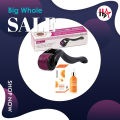 Derma Roller with Vitamin C Serum, For Hair and Skin, Derma 0.5mm, 1mm.1.5mm, Derma Roller with 540 Micro Needle, Beauty Roller for Anti-aging Skin Repair, Acne Scars Removal and Pores with 540 Titanium Needle for Men and Women. 