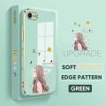 TA for iPhone 7 8 SE 2020 SE 2022 Back Cover + Free Lanyard Charming Girl Luxury 6D Plating Case Side Pattern Soft Silicone Square Phone Cases. 