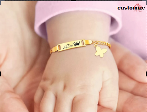 Personalized%20Baby%20Bracelet%20Custom%20Name%20For%20Children%20Infant%20Boy%20Girls%20Stainless%20Steel%20Love%20Angle%20Mom%20To%20Daughter/Son%20-%20Image%202