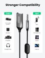 UGREEN Bluetooth aux adapter car with Bluetooth TF Card Slot, Car Bluetooth Aux Adapter with TF, Micro SD Music Play, Aux Bluetooth Audio Receiver with Mic, Plug Play for Car Home Stereo. 