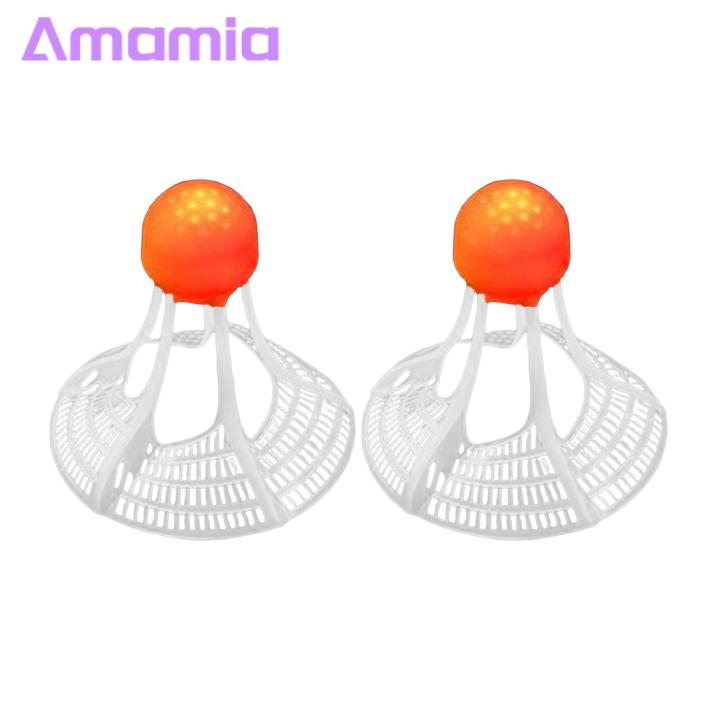 Durable Badminton Shuttlecock Led Light-up Badminton Shuttlecocks 2 Pack Perfect for Nighttime Sports Fitness Activities Windproof Design Wind-resistant Badminton Shuttle