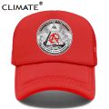 【LuckyBabyFans Store】CLIMATE New Anarchy Cap Men Anarchist Cap Cool Cap Mesh Black Baseball Net Trucker Cap Hat for Men. 