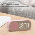Sound Box touch screen buttons Bluetooth-compatible5.0 Stereo Speaker Clock Dual Alarm. 