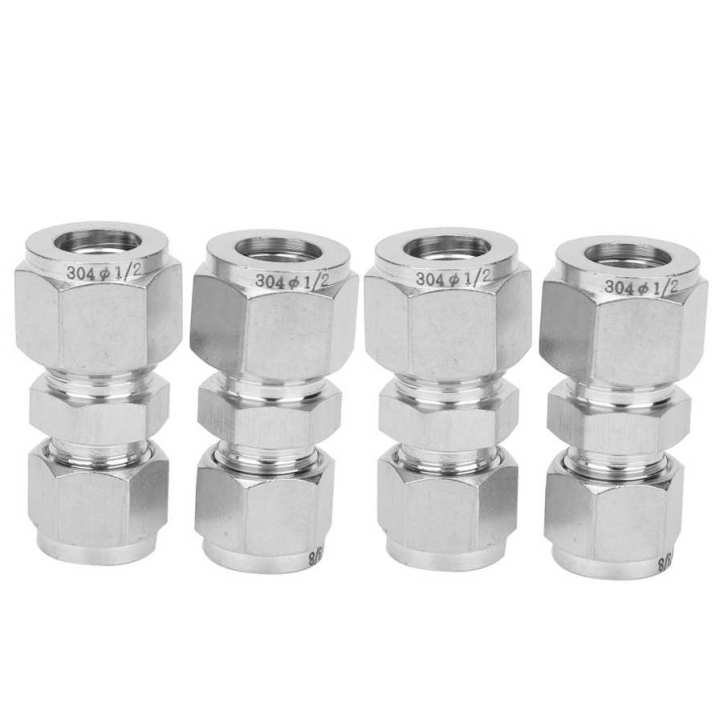 Double%20Ferrule%20Reducer%20Straight%204Pcs%20Stainless%20Steel%20Compression%20Fitting%20Double%E2%80%91Ferrule%20Tube%20Adapter%20for%20Pipe%20-%20Image%203