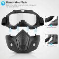 Detachable Bike Face Mask Goggles Stylish Design. 