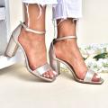 Women Block Heel Wedding Heels Ankle Strap  Heel Sandals  Bridal Shoes Party Wear. 