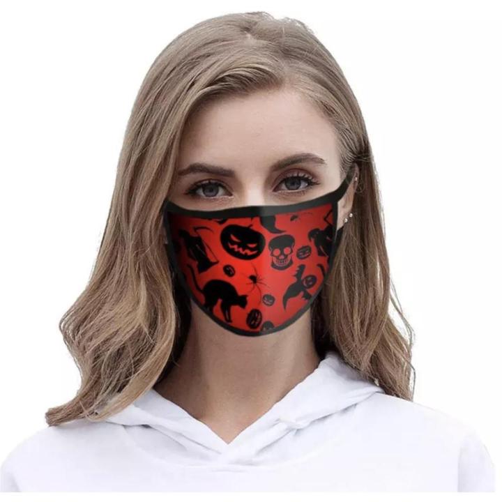 Halloween Printed Adult Mask Halloween Home Bat Spider Pumpkin Halloween Ornaments Anti-dust Protective Masque Mascarillas U2