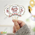 Customized Baat Pakki Mithai Cupcake Toppers Pack of 10 Engagement Topper for Wedding Party Celebration. 