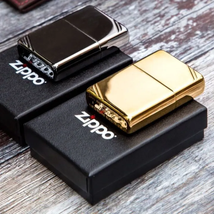 Customized%20Zippo%20Slim%20Black%20%20Matte%20and%20Glossy%20Golden%20and%20Silver%20Pocket%20Lighter%20-%20Image%203