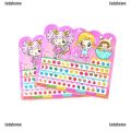 1Sheet Colorful Kid Crystal Stick Earring Sticker Kids Jewellery Party Toy Gift. 