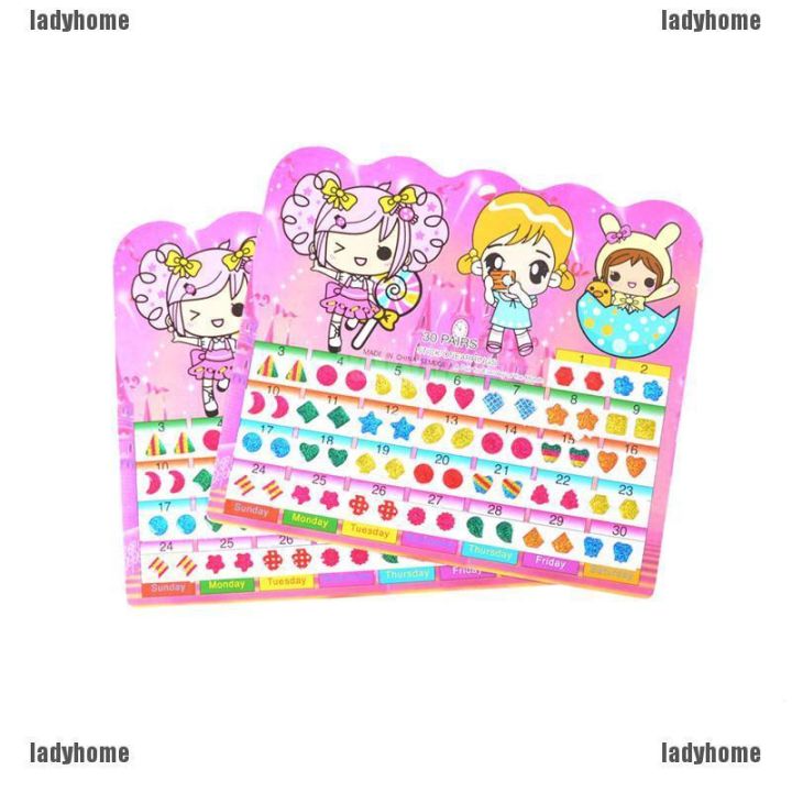 1Sheet%20Colorful%20Kid%20Crystal%20Stick%20Earring%20Sticker%20Kids%20Jewellery%20Party%20Toy%20Gift%20-%20Image%203