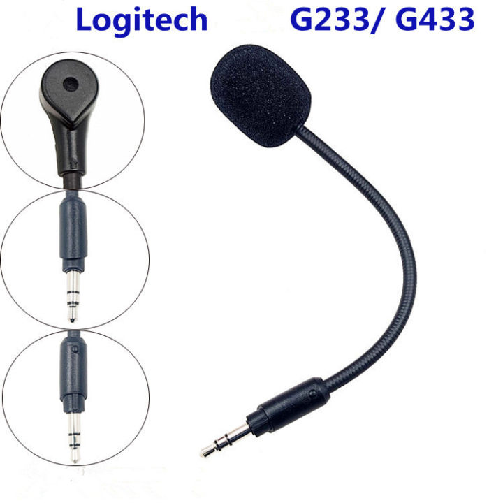 Mic Replacement for Logitech G Pro G233 G433 Stereo Gaming Headset 3.5mm Headphone Detachable Microphone Boom
