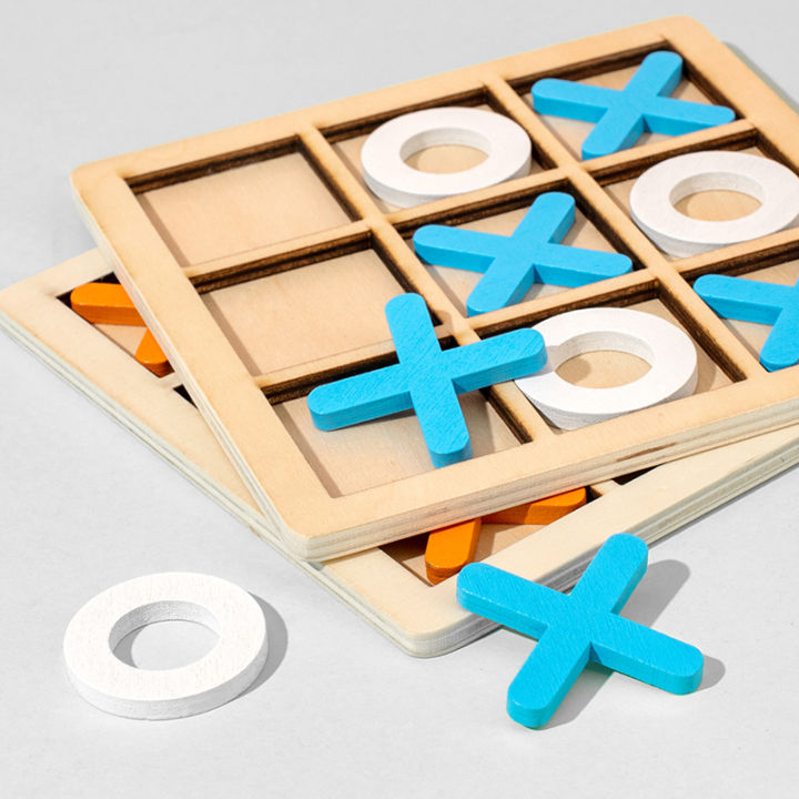 NUTTA - TicTacToe Wooden Game Size 5.5 X 5.5 Inches Tic Tac Toe Wooden Board Games Coffee Table Desk Toy Fun Game Friends And Family Adult Games Travel Backyard Indoor Outdoor
